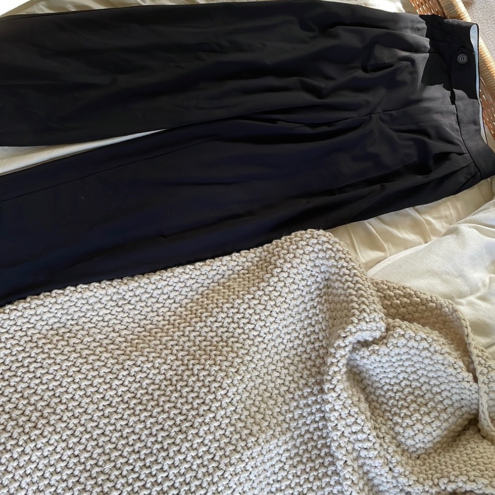 Zara Wide Leg Black Trousers